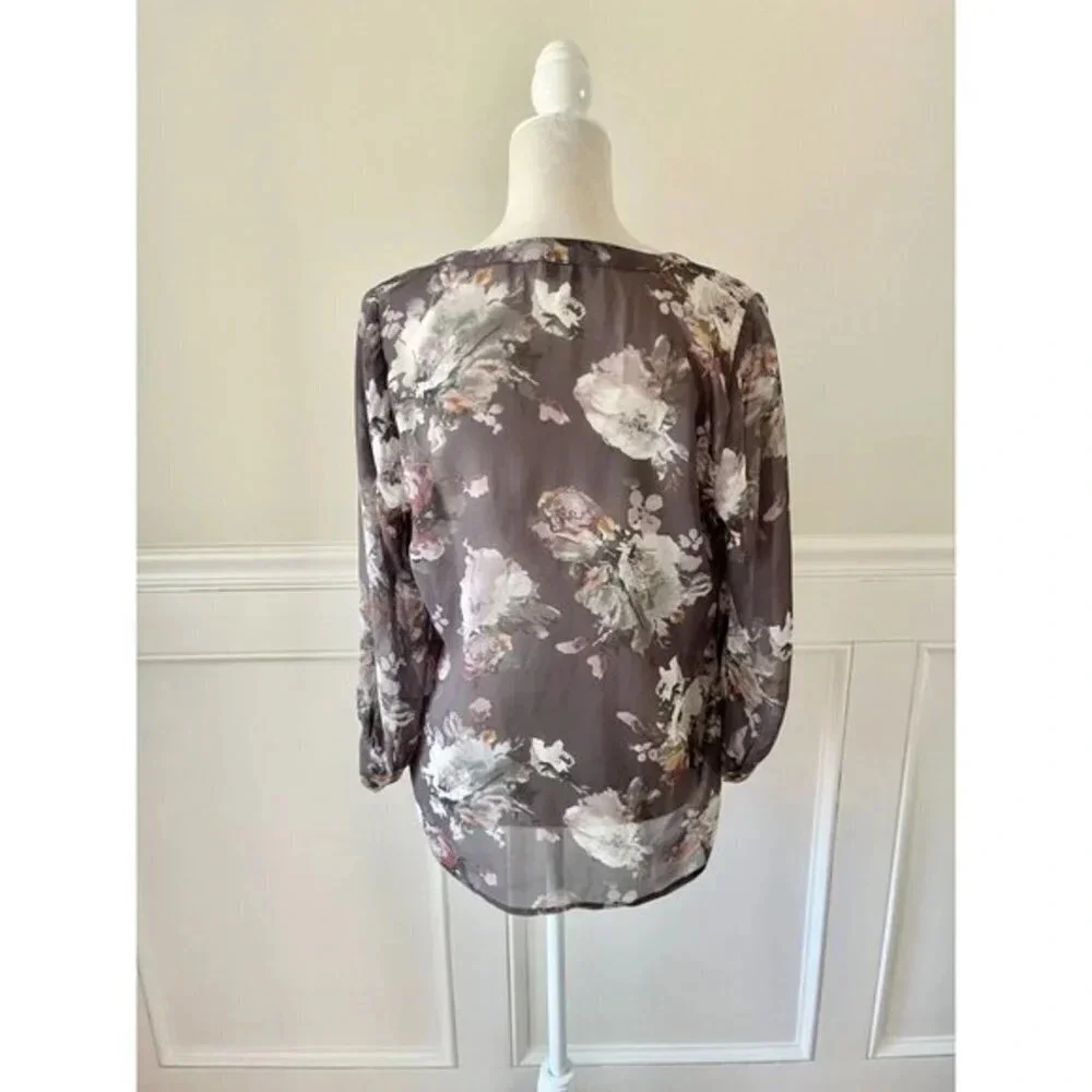 Joie Silk Floral Vneck Blouse S
